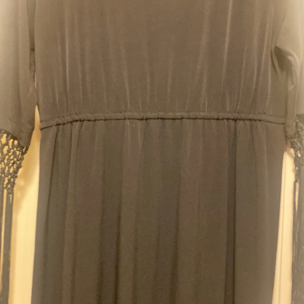 Unique black evening dress with lots of stretch.  Low neck.uniquely designed! - Picture 5 of 7